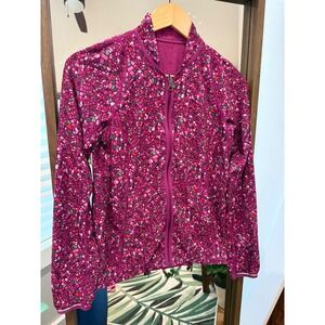 Lululemon Reversible Jacket Full Zip Lightweight Running Purple confetti SzXS 02